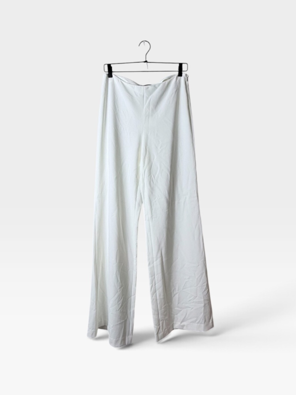 Theory Simonne Wide Leg Pant Size 6 Cream Trouser (NOTE FLAW) (U)